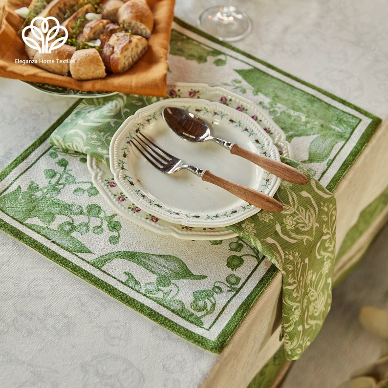 Green Lily Napinks Placemats Set of 6