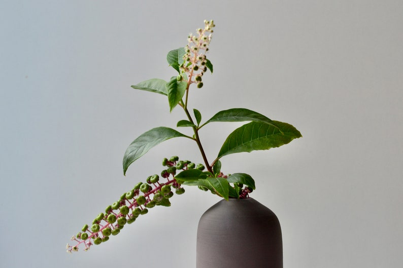 Grey Porcelain Bottle Vase | Japandi Pottery