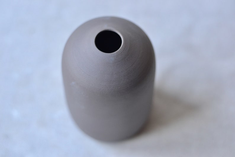 Grey Porcelain Bottle Vase | Japandi Pottery