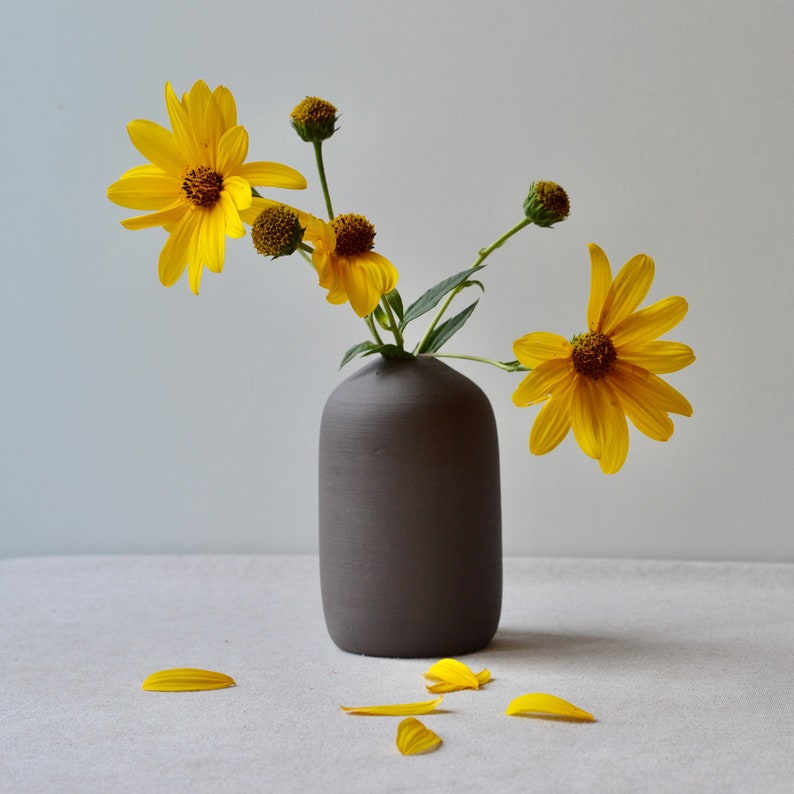 Grey Porcelain Bottle Vase | Japandi Pottery