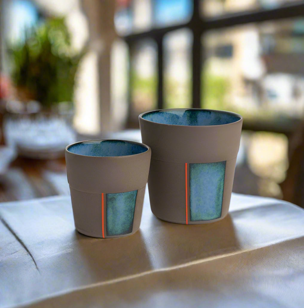 Stoneware Espresso Cup and Tumbler