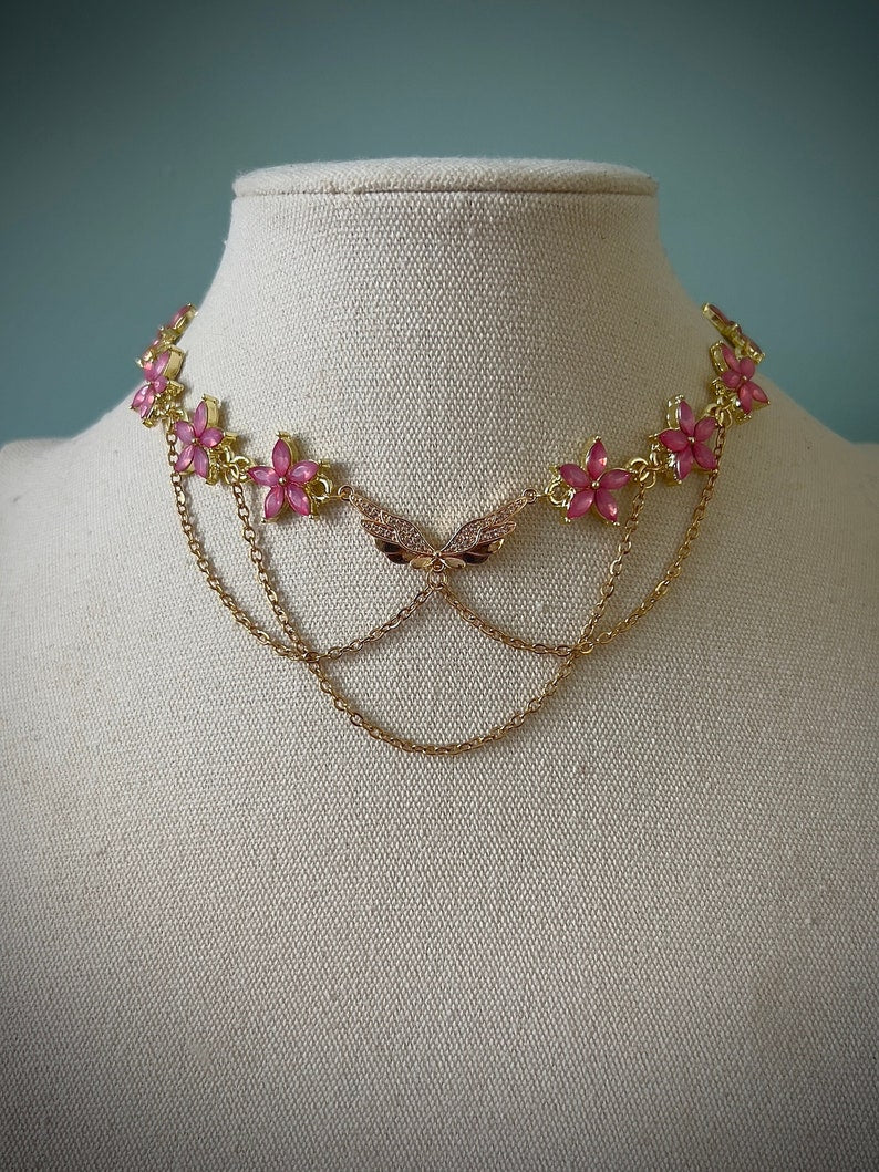 Elegant purple Angelic fairycore ethereal necklace