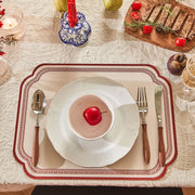 Oriental Style Table Placemats Simple PU Leather Placemats