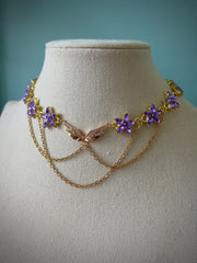 Elegant purple Angelic fairycore ethereal necklace