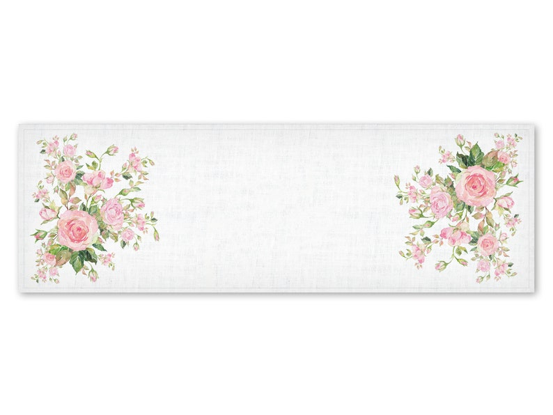 Eternal Bloom Table Runner | 100% Linen
