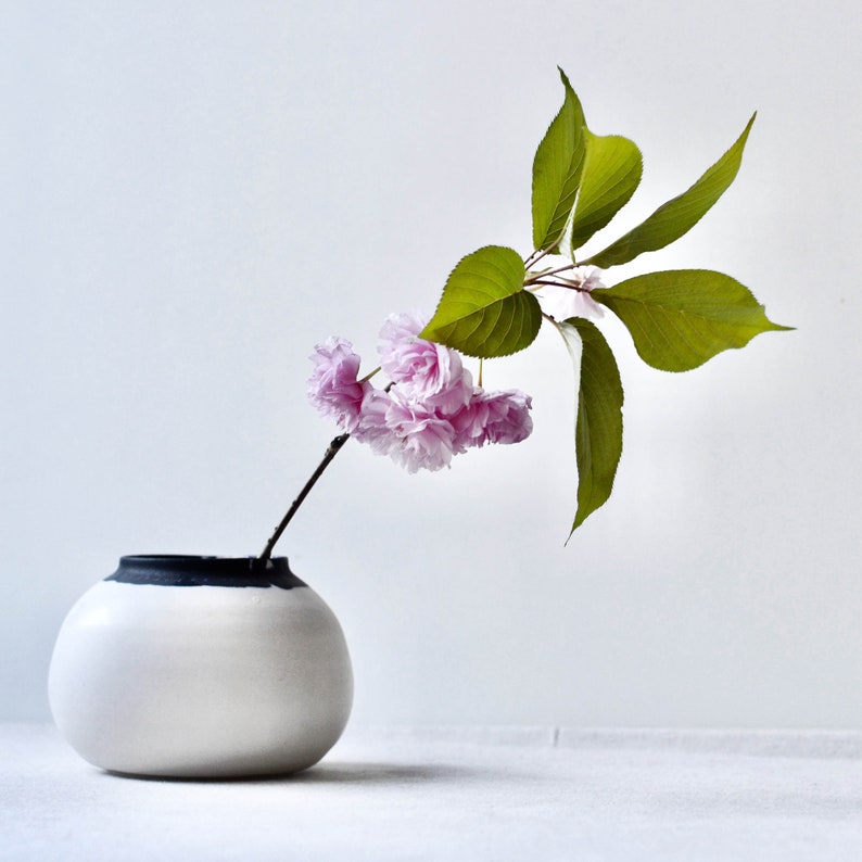 Ikebana Vase | Black And White Minimalist Home Decor