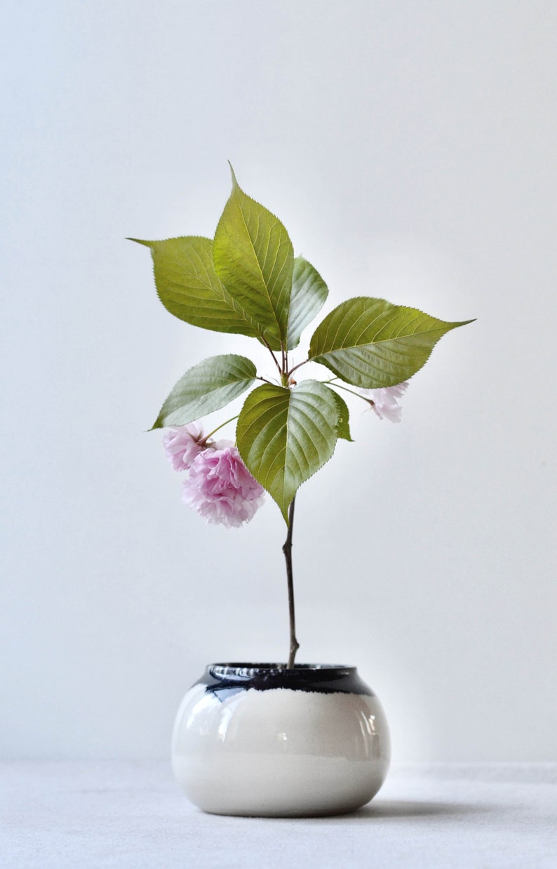 Ikebana Vase | Black And White Minimalist Home Decor