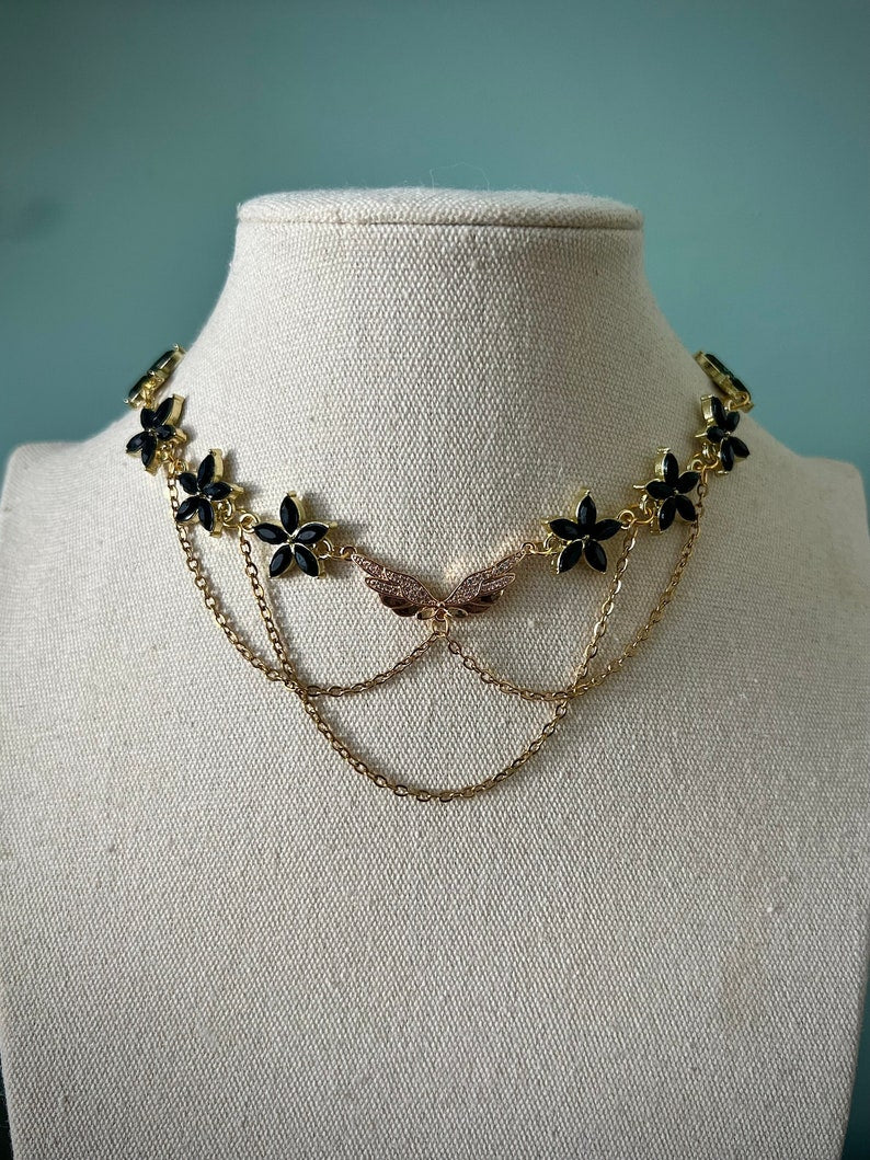Elegant purple Angelic fairycore ethereal necklace