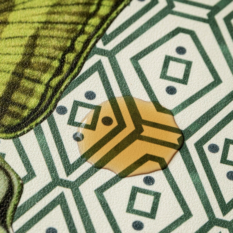 SET OF FOUR Green Butterfly Placemats, Lightly Waterproof