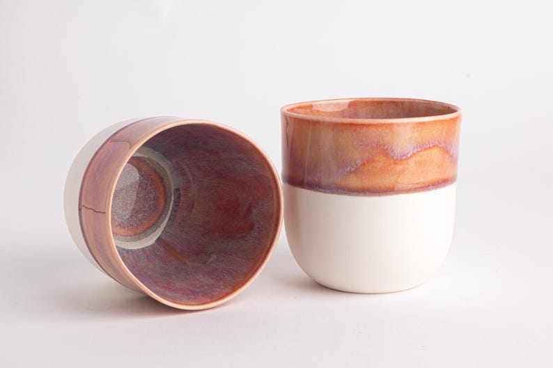 Handmade Porcelain Set Cup and Cat Design Plate Set