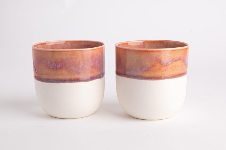 Handmade Porcelain Set Cup and Cat Design Plate Set