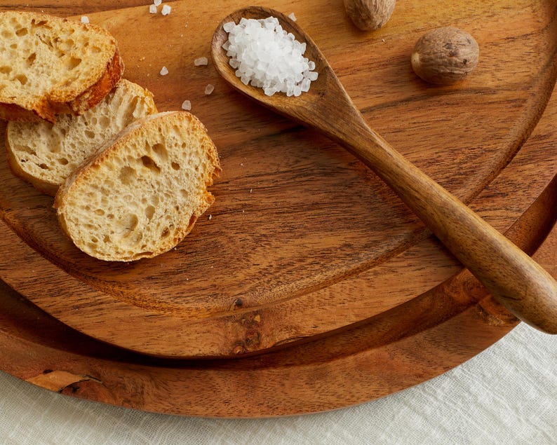 Alma Natural Wood Round Serving Board Set