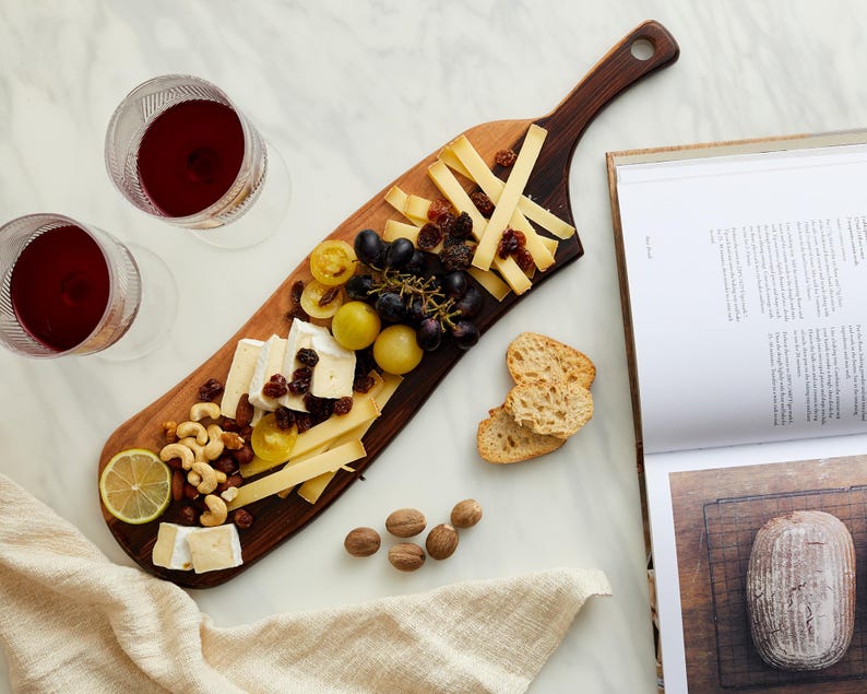 Nea Wood Serving Board with Handle