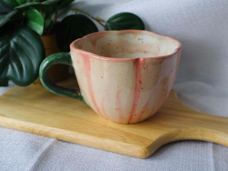 Handmade Large Flower Mug