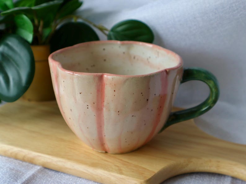 Handmade Large Flower Mug