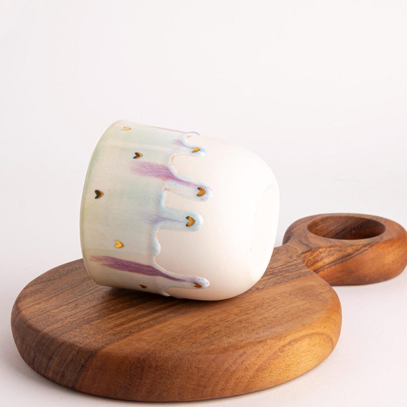 Artisanal Pottery Mug Drip Glaze Coffee Lover Gift