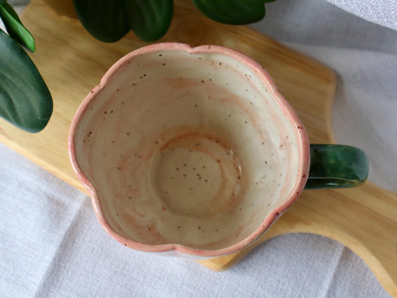 Handmade Large Flower Mug