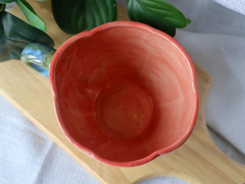 Handmade Large Flower Mug