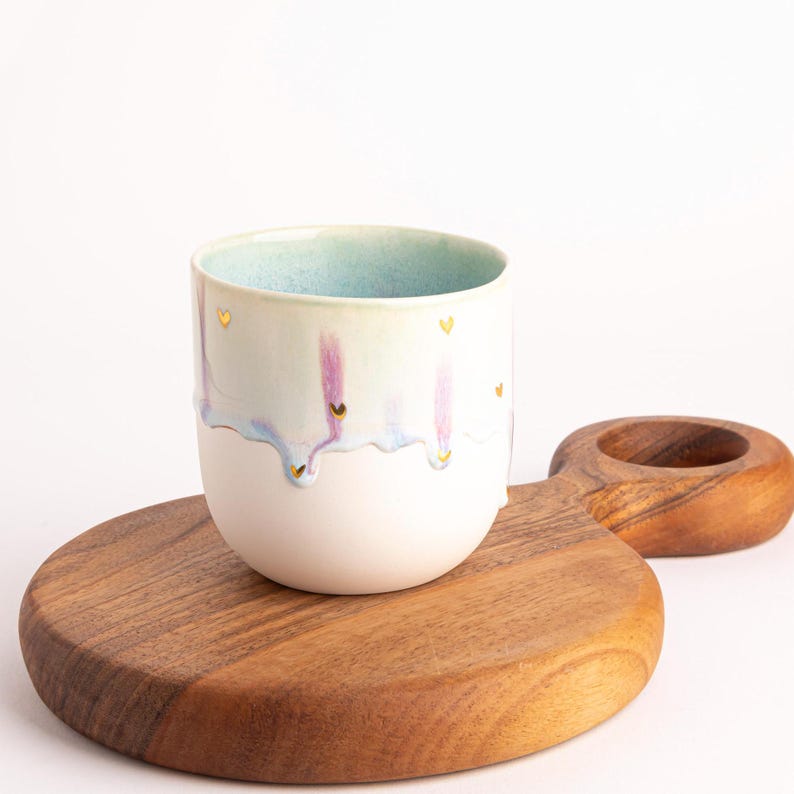 Artisanal Pottery Mug Drip Glaze Coffee Lover Gift