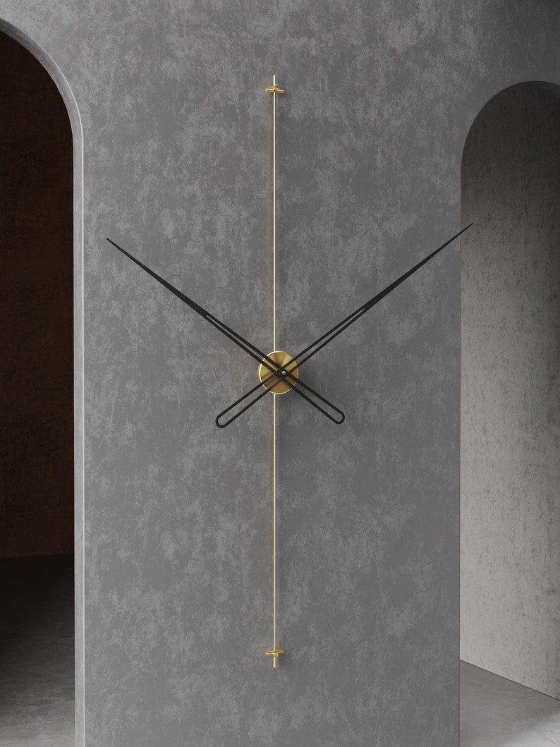 Unique Minimalist Oversized Clock for Living Room or Office Décor