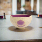 Wheel Thrown Stoneware Pottery Bowl Handmade - Purple