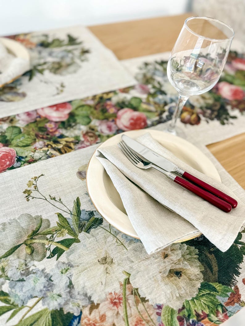 Gerard van Spaendonck Linen Placemats | 100% Linen (6 Placemats)