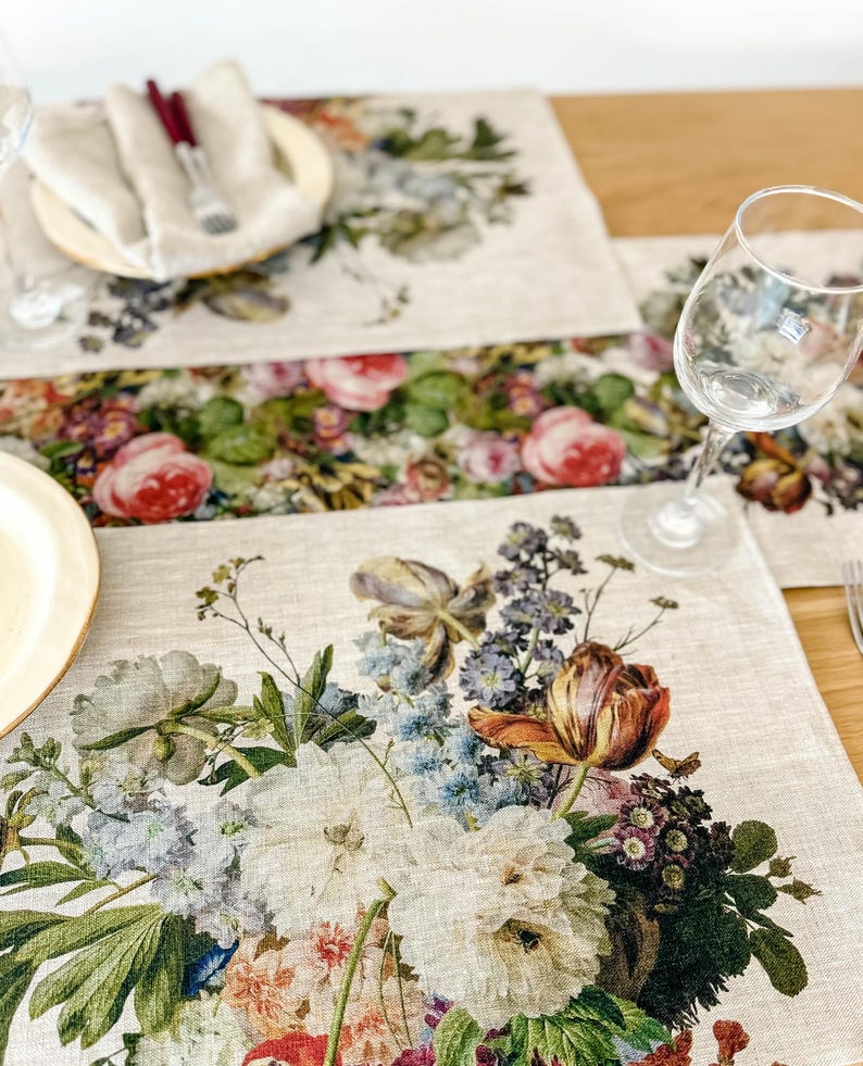 Gerard van Spaendonck Linen Placemats | 100% Linen (6 Placemats)