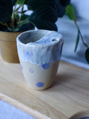 Handmade Purple Ceramic Travel Cup / Tumbler