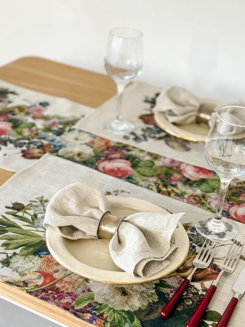 Gerard van Spaendonck Linen Placemats | 100% Linen (6 Placemats)