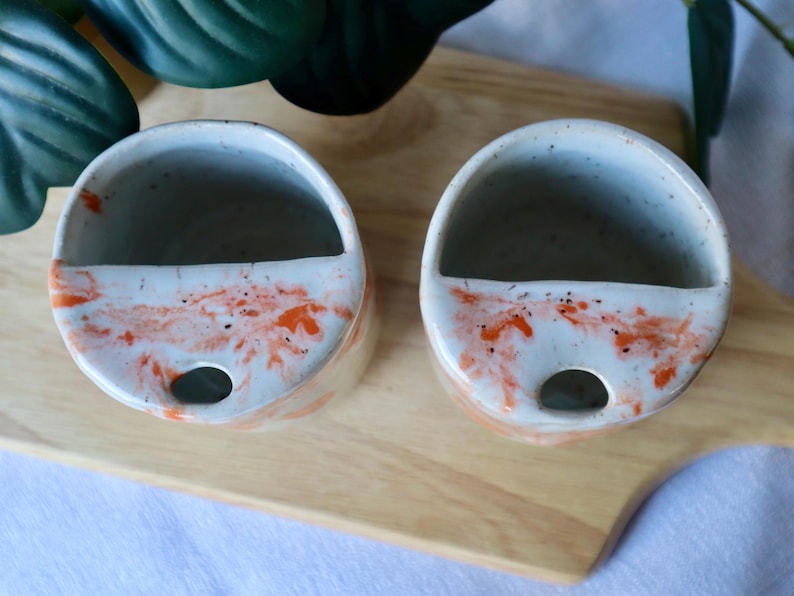 Handmade Ceramic Travel Cup / Tumbler with Oranges