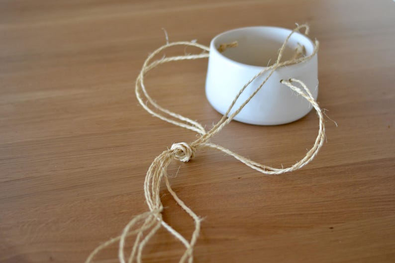 Hanging Ceramic Planter | White Flower Succulent Pot