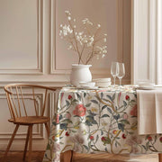 Birdsong Tablecloth 100% linen | farmhouse decor