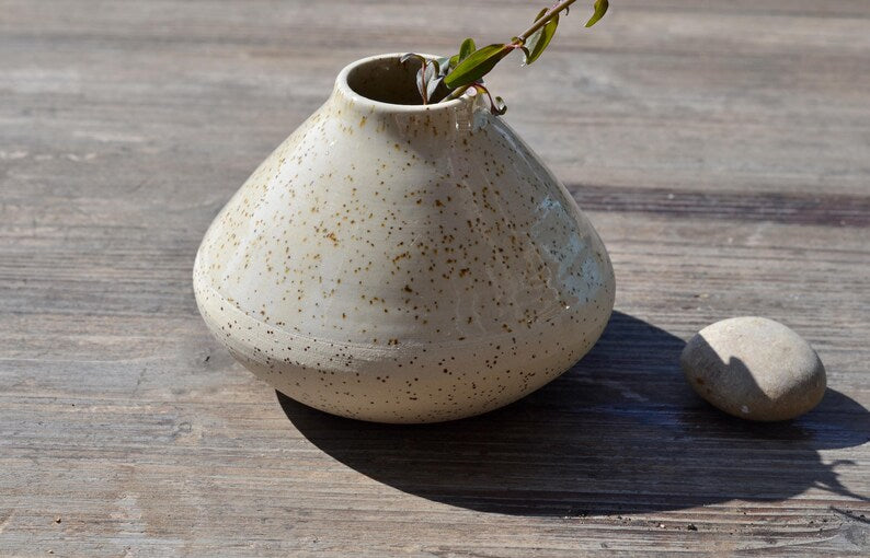 Speckled Clay Ikebana Vases | Japanese Vase