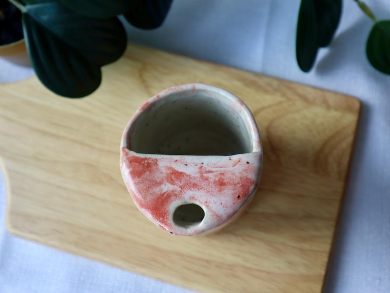 Handmade Ceramic Travel Cup / Tumbler with Peaches!