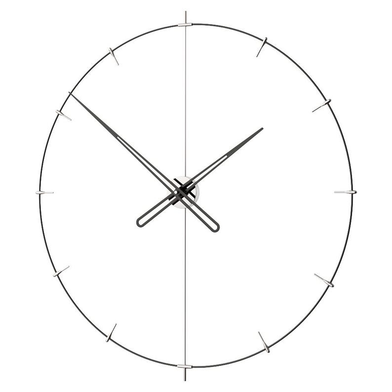 Large Minimalist Wall Clock - (All Black)