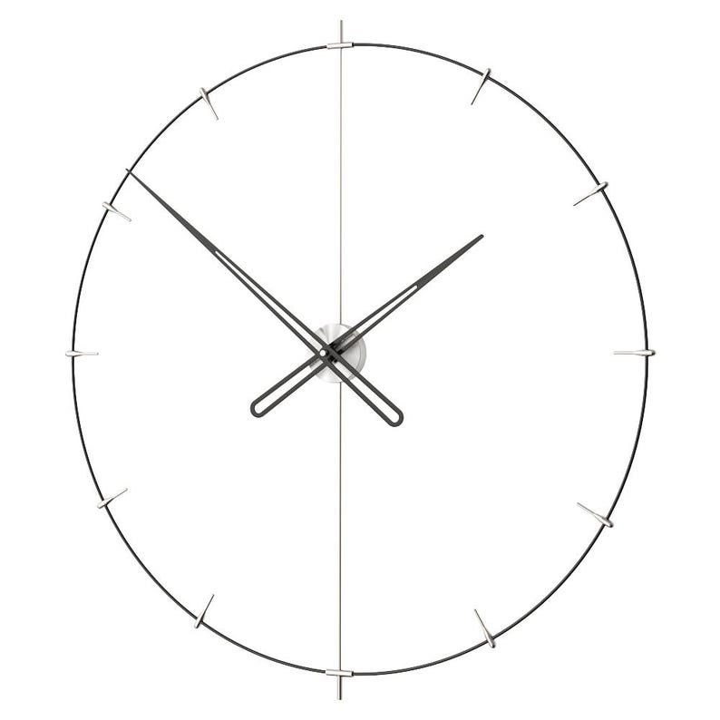 Large Minimalist Wall Clock - (All Black)