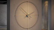 Large Modern Wall Clock - (Shiny Gold Black)