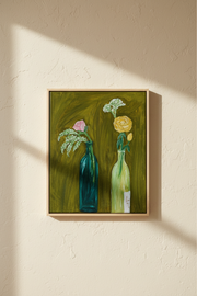 Blooming booze Painting I on a warm Portuguese plaster wall