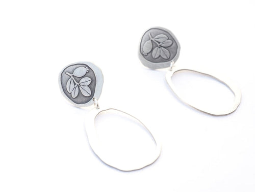 Sterling Silver Engraved Earrings Arrayan