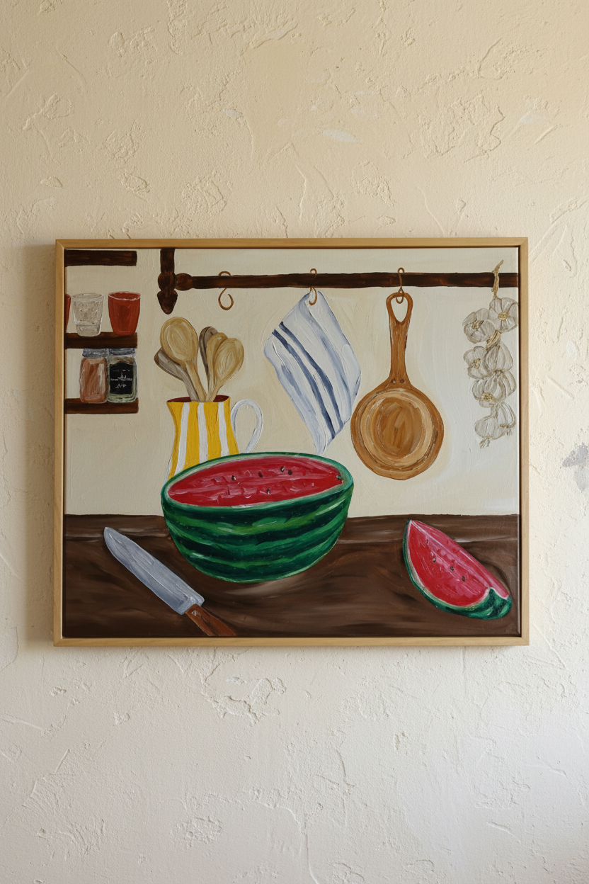 Just for the summer Painting on a warm Portuguese plaster wall