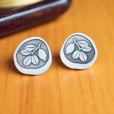 Sterling Silver Stud Earrings With Flowers Arrayan