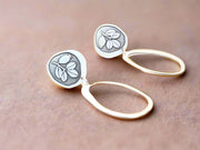 Sterling Silver Engraved Earrings Arrayan