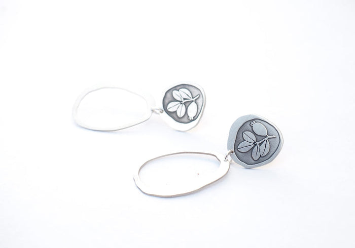 Sterling Silver Engraved Earrings Arrayan