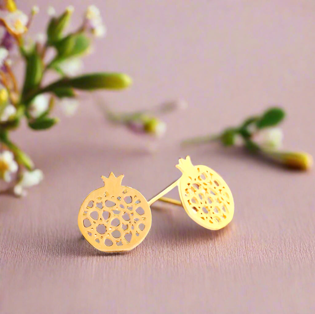 Gold Plated Stud Earrings Granada No.4