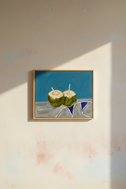 Pé na areia Painting in a sun-washed coastal Portuguese setting