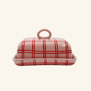 Gingham Butter Dish