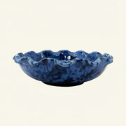 Shallow Scalloped Splatterware Bowl