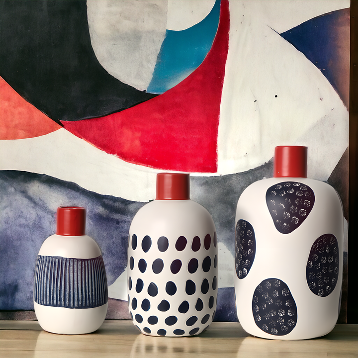 Hand-painted medium-sized "Little Red Riding Hood" vase