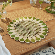 Lupita Placemat Green – Lifestyle Scene
