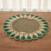 Lupita Placemat Teal – Lifestyle Scene